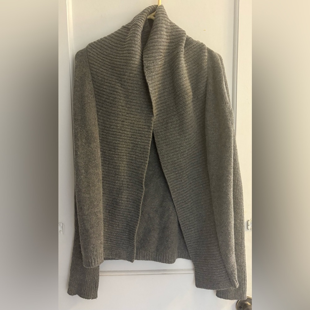 Abercrombie & Fitch Women's Grey Alpaca Wool Blend Open Cardigan Size Medium